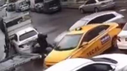 İstanbul'da dehşet anları! Aynasını kıran motokuryeyi aracıyla ezdi