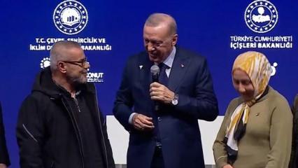 Vatandaş gassal olduğunu söyledi, Erdoğan espriyi patlattı