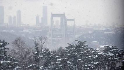 İstanbul'da yoğun kar yağışı! 7 ilçe için sarı kodlu uyarı! AKOM saat verdi Kış bastıracak