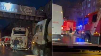 Kocaeli&rsquo;de 3 minib&uuml;s ile tankerin karıştığı zincirleme kaza! 12 yaralı