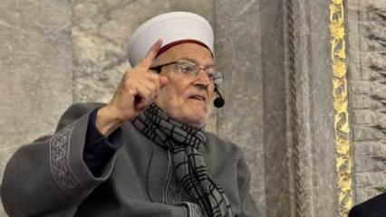 Mescid-i Aksa İmam Hatibi Şeyh İkrime Sabri, Konya'da cuma namazı kıldırdı