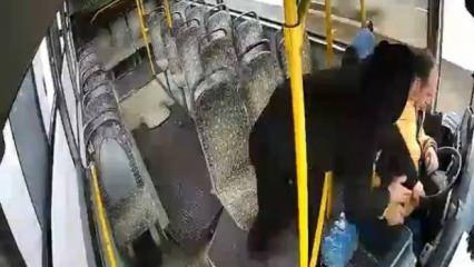 Şoför seyir halindeyken bayıldı! Otobüsü, yolcu durdurmaya çalıştı