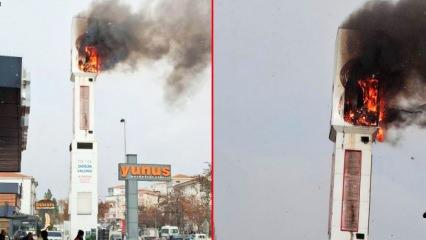 Ankara'da korkunç görüntüler: Baz istasyonu patladı