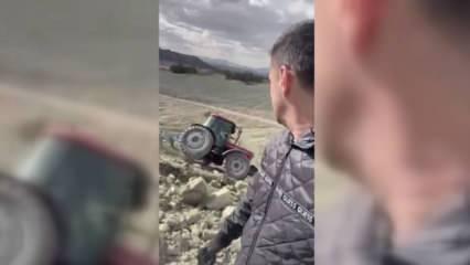 Burdur’da traktör sürücüsünün öldüğü kaza cep telefonu kamerasıyla kaydedildi