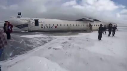 Devrilen uçağı görünce siz de çok şaşıracaksınız! Uçağın kaza anı ortaya çıktı! 