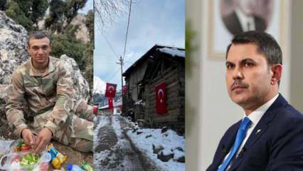Bakan Kurum talimatı verdi: Şehit Mustafa Uslu'nun vasiyeti yerine getirilecek
