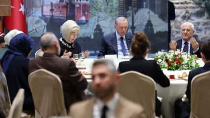 Erdoğan, ilk iftarını şehit aileleri ile birlikte yaptı