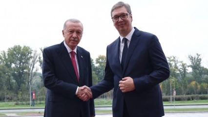 Cumhurbaşkanı Erdoğan, Sırbistan Cumhurbaşkanı Vucic ile görüştü