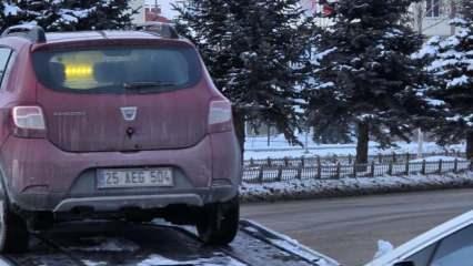Erzurum'da korsan taşımacılık yapan sürücüye para cezası kesildi