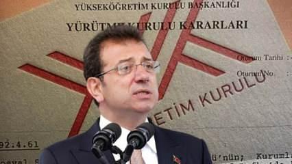 İBB Başkanı İmamoğlu'na kötü haber! Diploma sahtekarlığının belgesi ortaya çıktı!