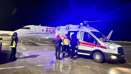 MFS tedavisi gören çocuk ambulans uçakla Ankara'ya nakledildi