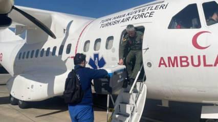 Ambulans uçak acil organ nakli bekleyen vatandaşa akciğer ulaştırdı