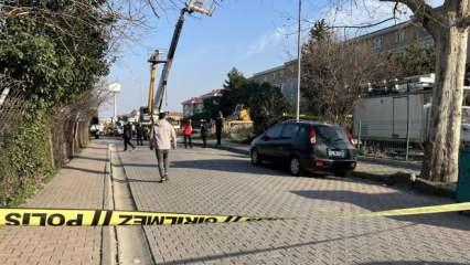 Bahçelievler'de iş kazası! 4 işçi vinç sepetinden düştü
