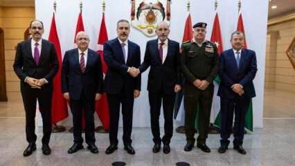 Bakan Fidan, Bakan Güler ve MİT Başkanı Kalın Ürdün'de kritik toplantıya katıldı