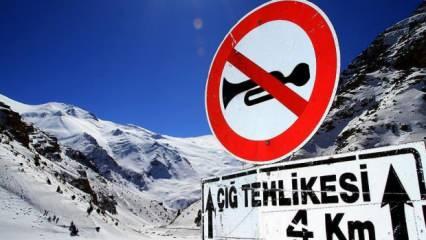 Doğu Anadolu'da bazı illerimiz için çığ uyarısı