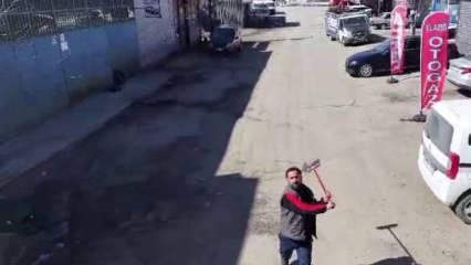 Dronu kovalayan masum işçi! Herkesi güldürdü