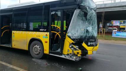 İETT otobüsü yolcu minibüsüne çarptı: Yaralılar var!