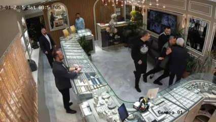 Kuyumcuda sahte altın yüzünden çıkan arbede kameralara böyle yansıdı