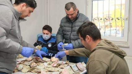 Yetkililer say say bitiremedi! Dilencinin üzerinden tam 164 bin lira çıktı