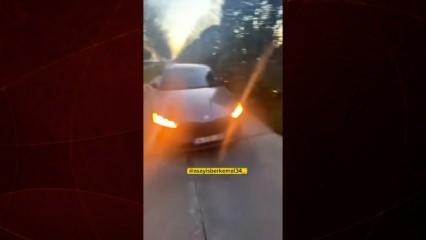 Maltepe'de sürücünün kaldırımda yayalardan yol istemesi tepki çekti