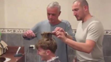 Mourinho, oyuncusunun saçlarını kesti! O görüntüler viral oldu