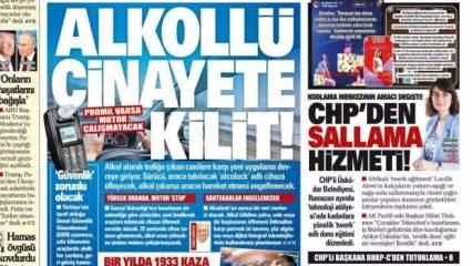 Promil varsa motor çalışmayacak - Gazete manşetleri