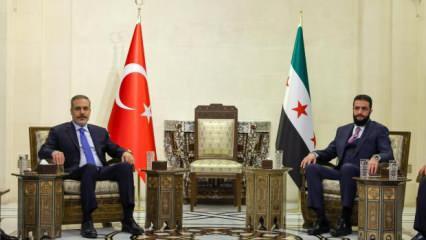 Suriye'de kritik zirve! Şara, Bakan Fidan, Güler ve Kalın'ı ağırladı! Dikkat çeken kare