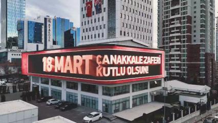 İletişim Başkanlığı 'Çanakkale Destanı'nı dev led ekrandan andı