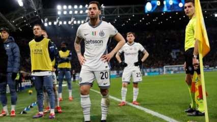 Inter maçında korku dolu anlar! Megafonla Hakan'dan yardım istediler