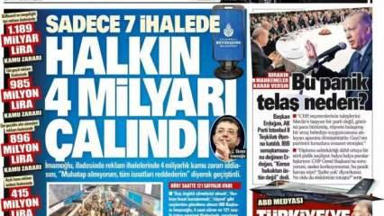 Sadece 7 ihalede halkın 4 milyarı çalındı - Gazete manşetleri