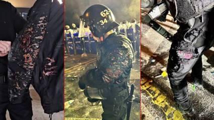 Saraçhane'de polise asitle saldırı! Üniforma eridi! Bakanlıktan açıklama