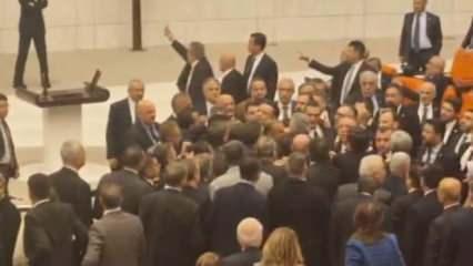 TBMM gergin anlar! CHP'li Ali Mahir Başarır kolonya şişesi fırlattı, arbede çıktı!