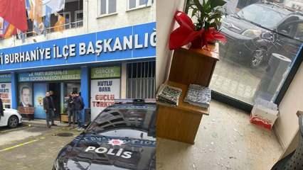 Balıkesir'de AK Parti ilçe başkanlığı binasına saldırı!