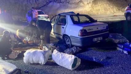 Erzurum'da 2 otomobil çarpıştı; 1 ölü, 3 yaralı
