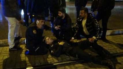 İBB gösterisinde polise parke taşı attılar! 1 polis memuru yaralı