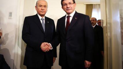 MHP lideri Bahçeli, Davutoğlu ile görüştü