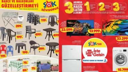 ŞOK 26 Mart Aktüel Kataloğu! Piknik masası, sandalye, merdiven...