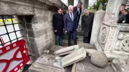 Vandalların saldırısına uğramıştı! Vali Gül'den Şehzadebaşı Camii'ne ziyaret