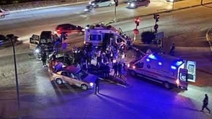 Ambulans ile cipin karıştığı kazada 9 kişi yaralandı