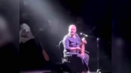 Sahnede kalp krizi geçiren Volkan Konak'ın yere yığıldığı anlar kameraya yansıdı