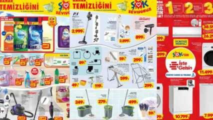 ŞOK'a bahar geldi! Şarjlı Dik Süpürge, Buharlı Temizlik Makinesi...
