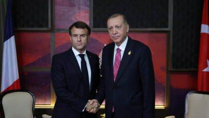 Son dakika: Erdoğan, Macron ile görüştü!