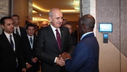 TBMM Başkanı Kurtulmuş, Fildişi Sahili Ulusal Meclisi Başkanı Bictogo ile görüştü