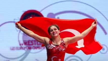 Milli güreşçi Nesrin Baş, Avrupa ikincisi oldu