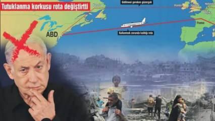 Netanyahu'nun kaçış güzergahı! ABD'ye giderken rota değiştirmek zorunda kaldı
