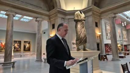 ABD'de resmi tören! Marcus Aurelius heykeli Türkiye'ye iade edildi