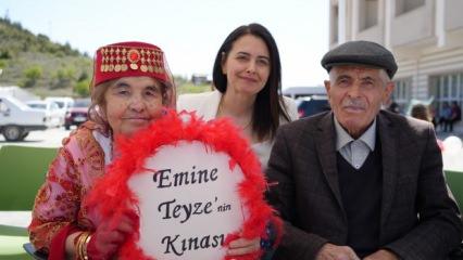 Hiç evlenmeyen Emine ninenin kına gecesi hayali gerçek oldu