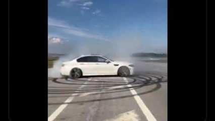 Amasya’da havalimanı yolunda drift atan sürücüye 34 bin 880 TL para cezası