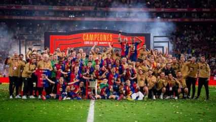 Barcelona uzatmalarda güldü! Kral Kupası'nın sahibi oldu