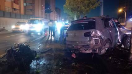 Diyarbakır'da feci kaza! Refüje çarpan otomobildeki 3 kişi yaralandı
